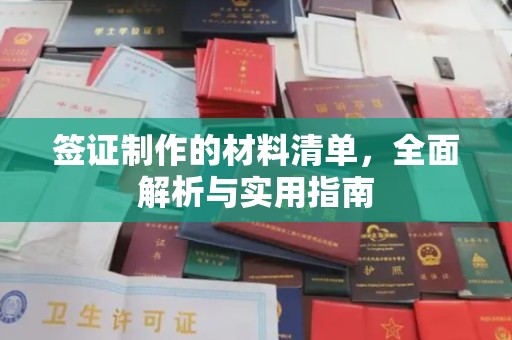 海林签证制作的材料清单，全面解析与实用指南