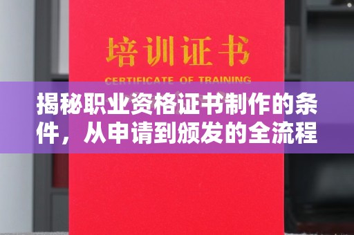 海林揭秘职业资格证书制作的条件，从申请到颁发的全流程解析
