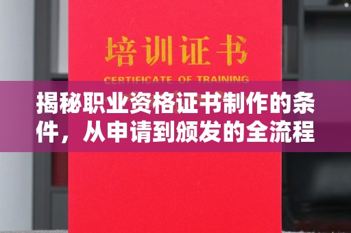 海林揭秘职业资格证书制作的条件，从申请到颁发的全流程解析